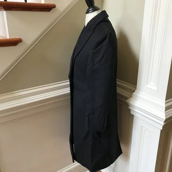 NWT JCREW Mirabelle Top Coat Womens 6 Black Italian Wool Cashmere BM546 NEW - Picture 8 of 16